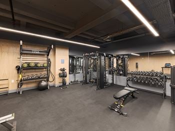 The bell apartments fitness center trx machine